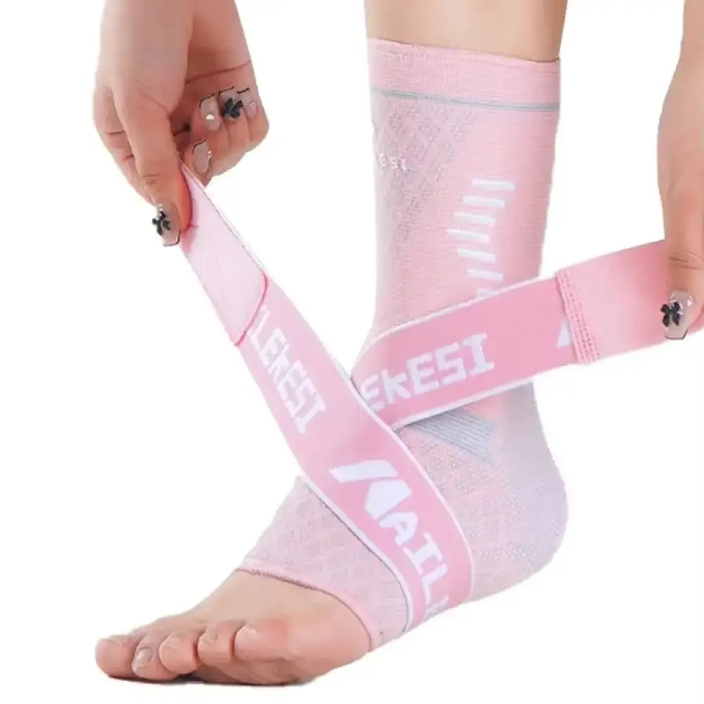 Adjustable Ankle Support Sleeve Foot Strap Nylon Sports Ankle Protector Comfy Breathable Elastic Foot Strap Fitness