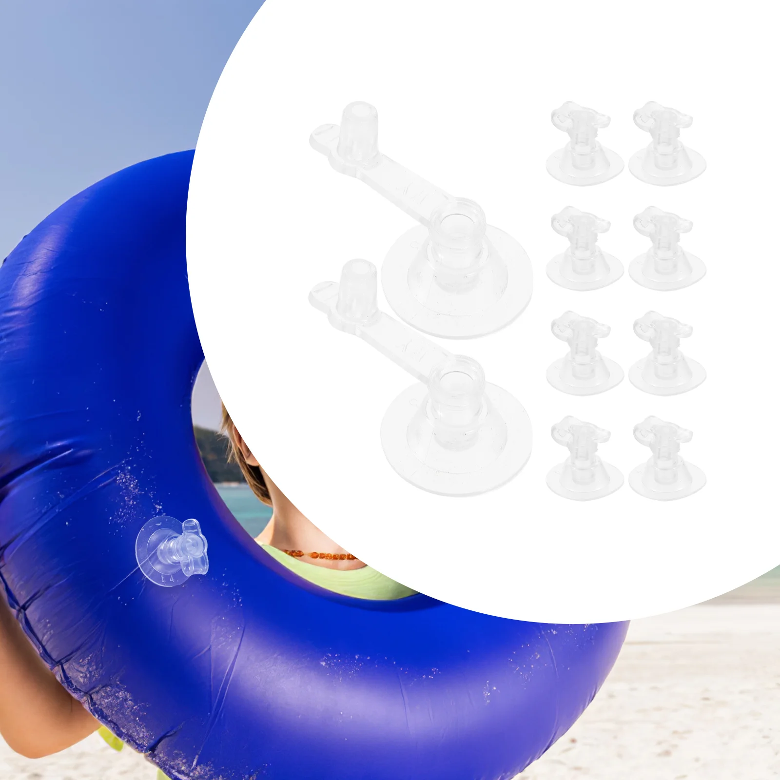 

50 Pcs Inflatable Nozzle for Swimming Ring Adapter Electric Pump Pvc Replacement