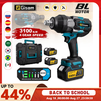 Gisam 3100N.M Torque Brushless Electric Impact Wrench 3/4 inch Cordless Electric Wrench Power Tools for Makita 18V Battery Pin