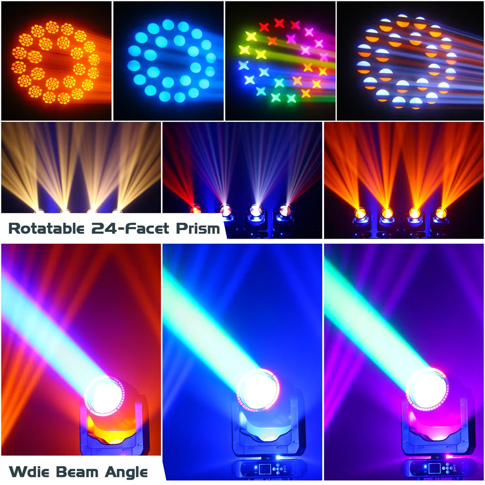 200W Beam Moving Head Light 44PCS 5050 perline lampada 0.2W RGB tre in uno per DJ Concert Party wedding Nightclub Dance Hall