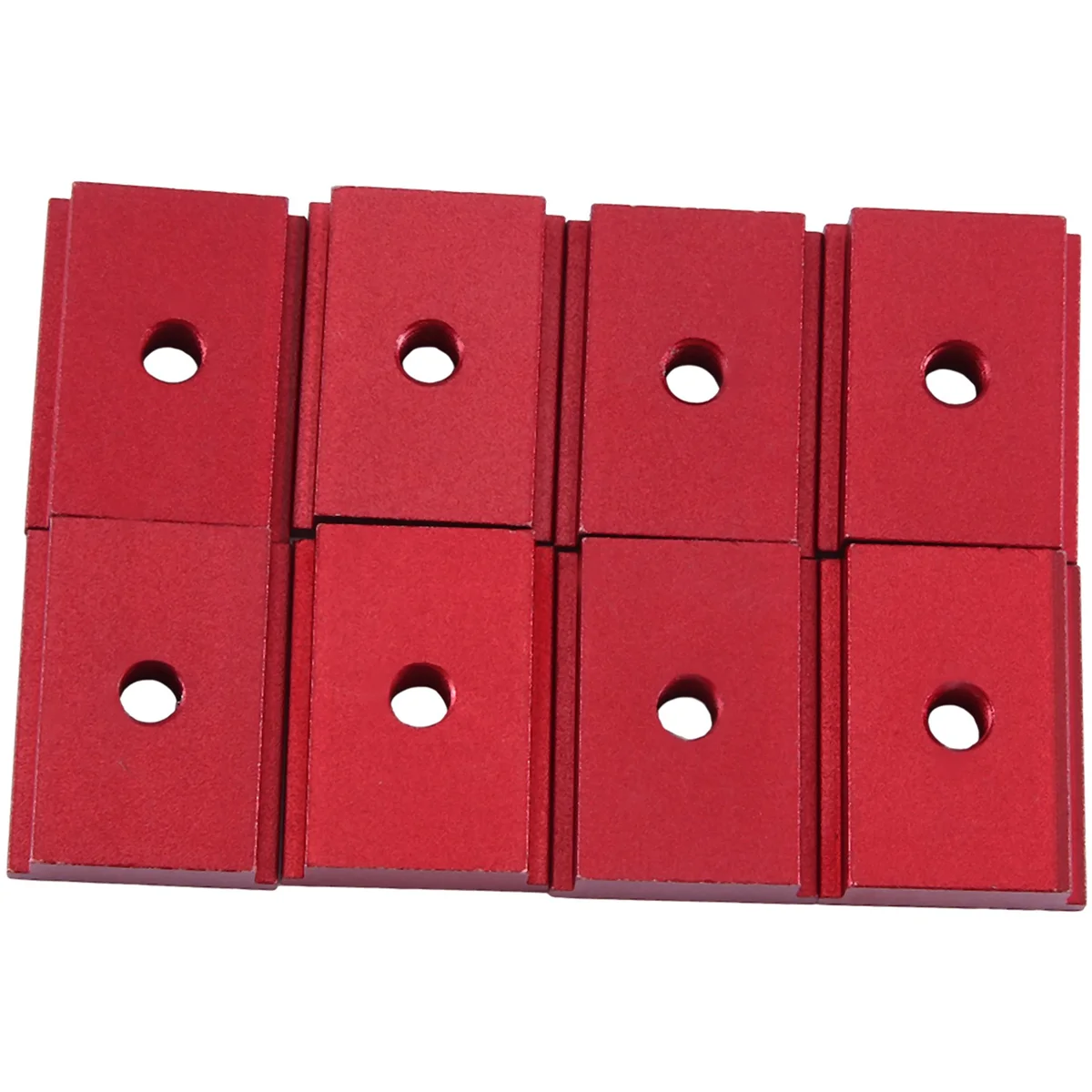 

8 Pieces of M6 Type Track Slider 30/45 Track Clamp Screw Groove Fastener Woodworking Tool Red