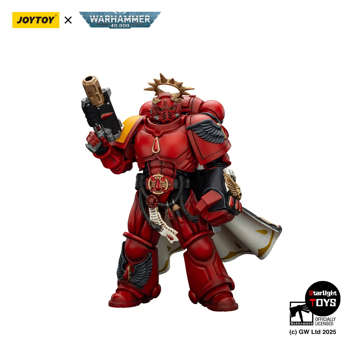 【JOYTOY】1/18 ألعاب مجسمة Warhammer 40K Blood Angels Captain مع مسدس جحيم وقبضة قوية
