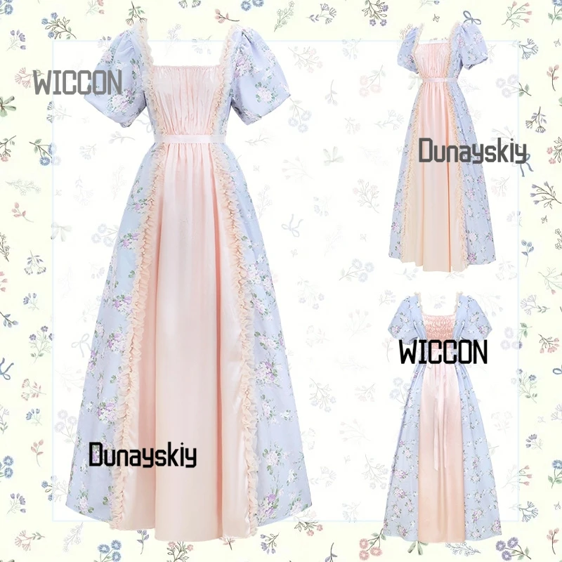 

Victorian Era Regent Dress High Waisted Tea Party Dress Jirai Kei Lolita Elegant Kawaii Cosplay Costumes Halloween Party Dress