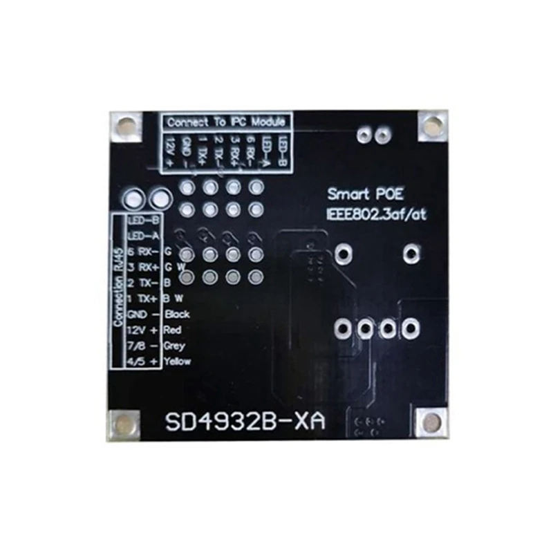 48V To 12V Poe Module For Security CCTV Network IP Cameras Power Over Ethernet Modules IEEE802.3Af 12V1.5A Output 15W