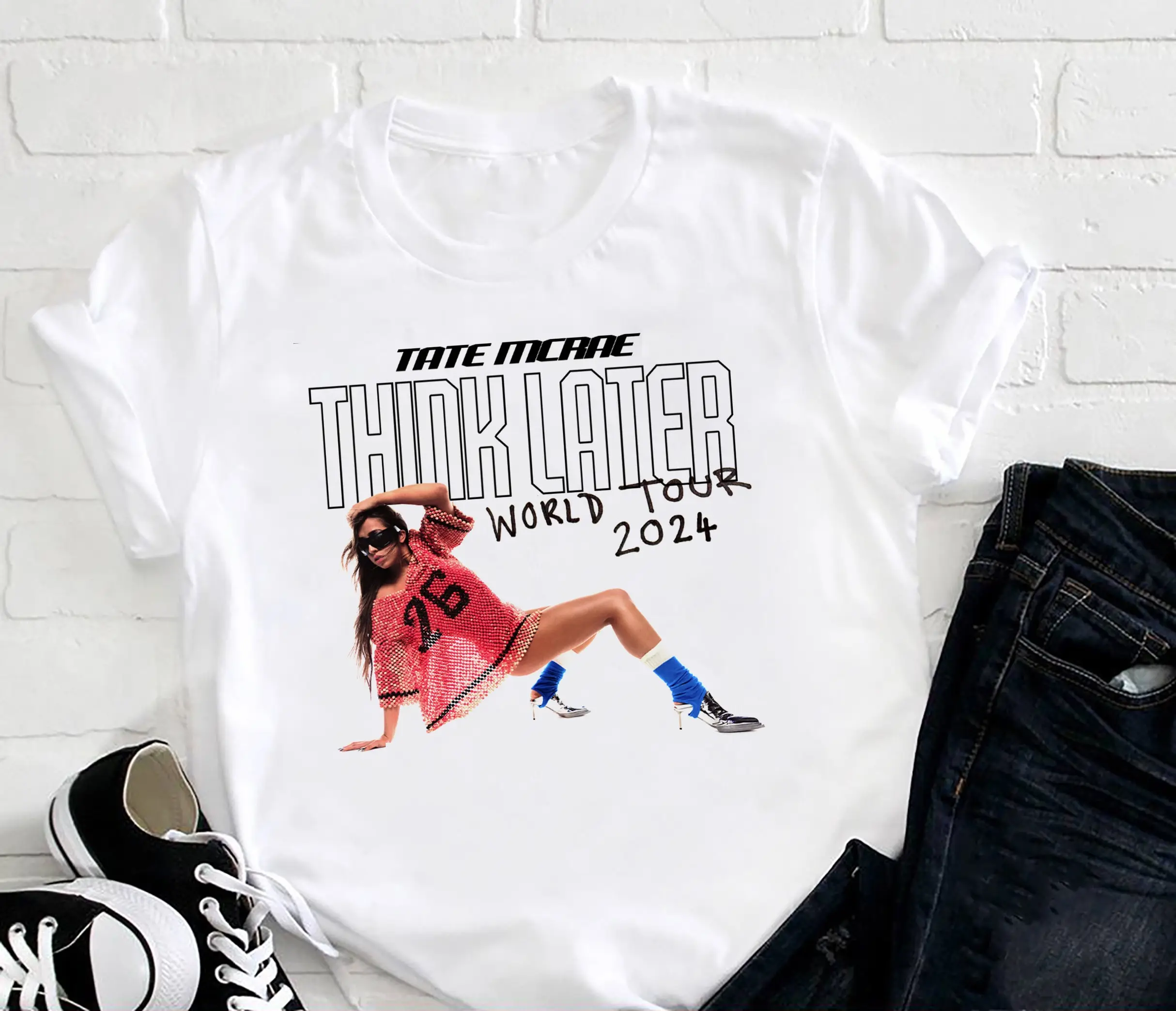 2024 Tate McRae Concert T Shirt The Think Later World Tour Fan GifT Merch