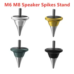 M6 M8 Thread Aluminum Speaker Spikes Hifi Audio AMP Monitor Instrument Subwoofer Isolation Stand Feet Cone Height Adjustable