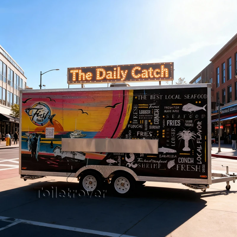 الراقية المحمولة دونر كباب شاحنة الغذاء البيتزا هوت دوج برغر الدجاج المقلي مقطورة الوجبات السريعة للبيع الولايات المتحدة الأمريكية #1