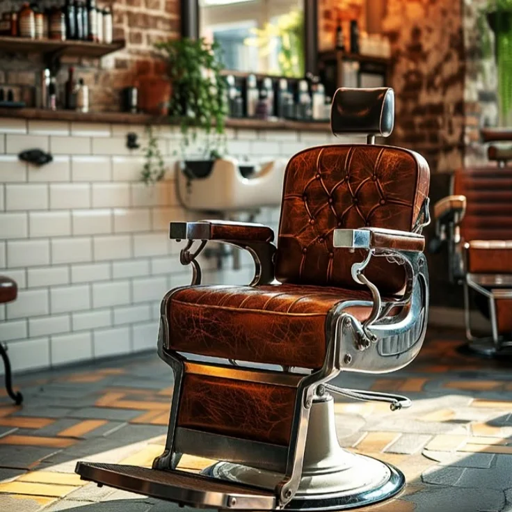 Super high-quality design beauty furniture factory custom Pu leather men's simple outdoor cheap barber chair