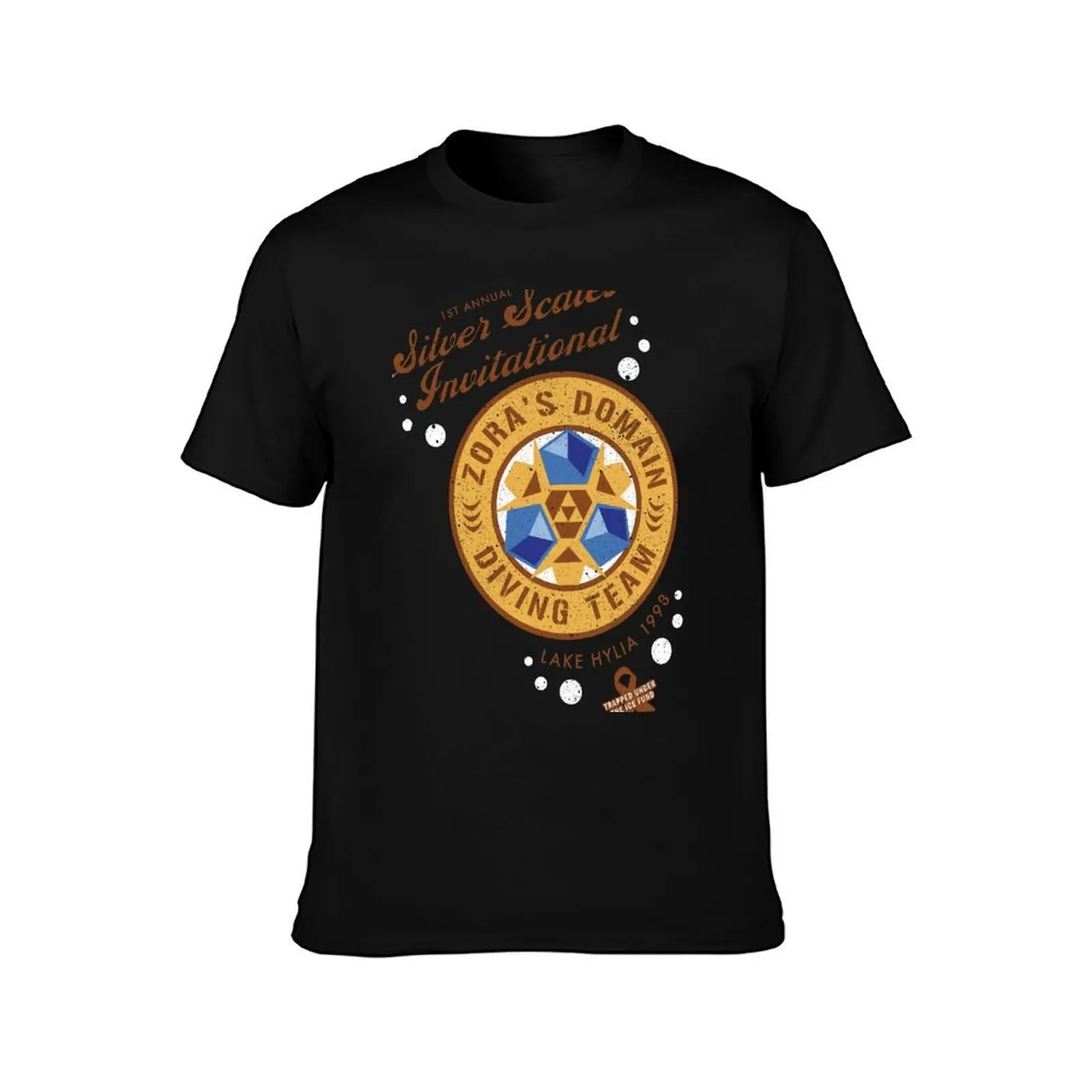 Silver Scales Invitational T-Shirt, Summer Casual Cotton Tee, Oversized Streetwear Tops, Vintage Graphic Print, Unisex Men Women