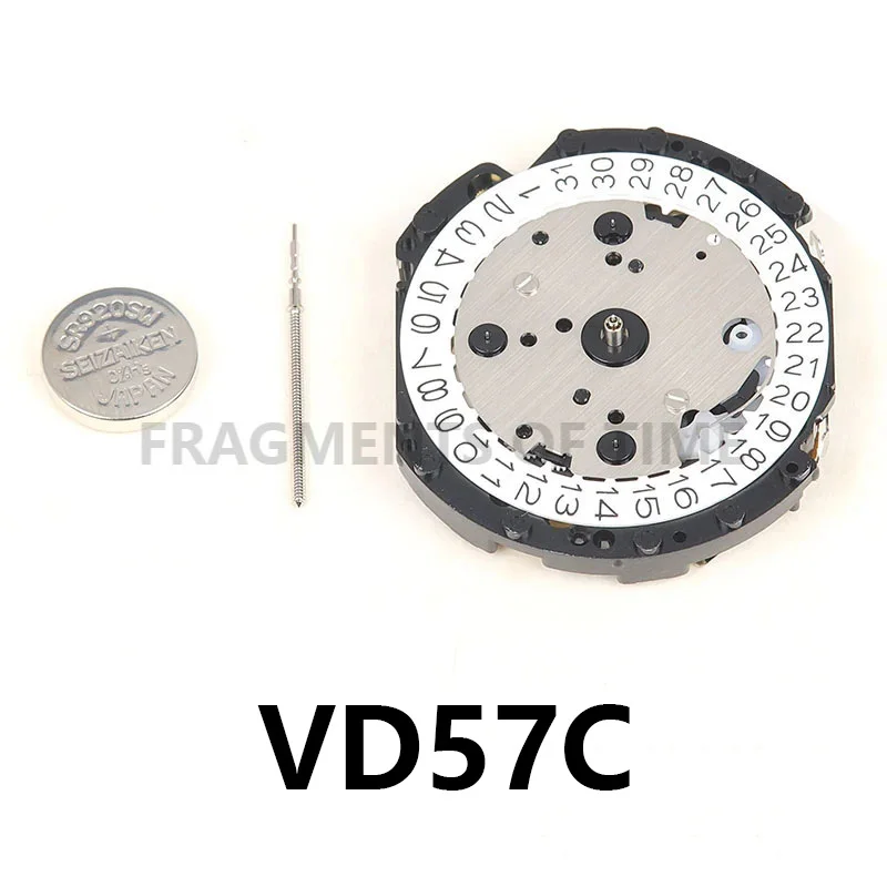 Japanese New Watch Movement Accessories VD57 Movement VD57C Quartz Movement 6 Hands 6/9/12 Small Seconds