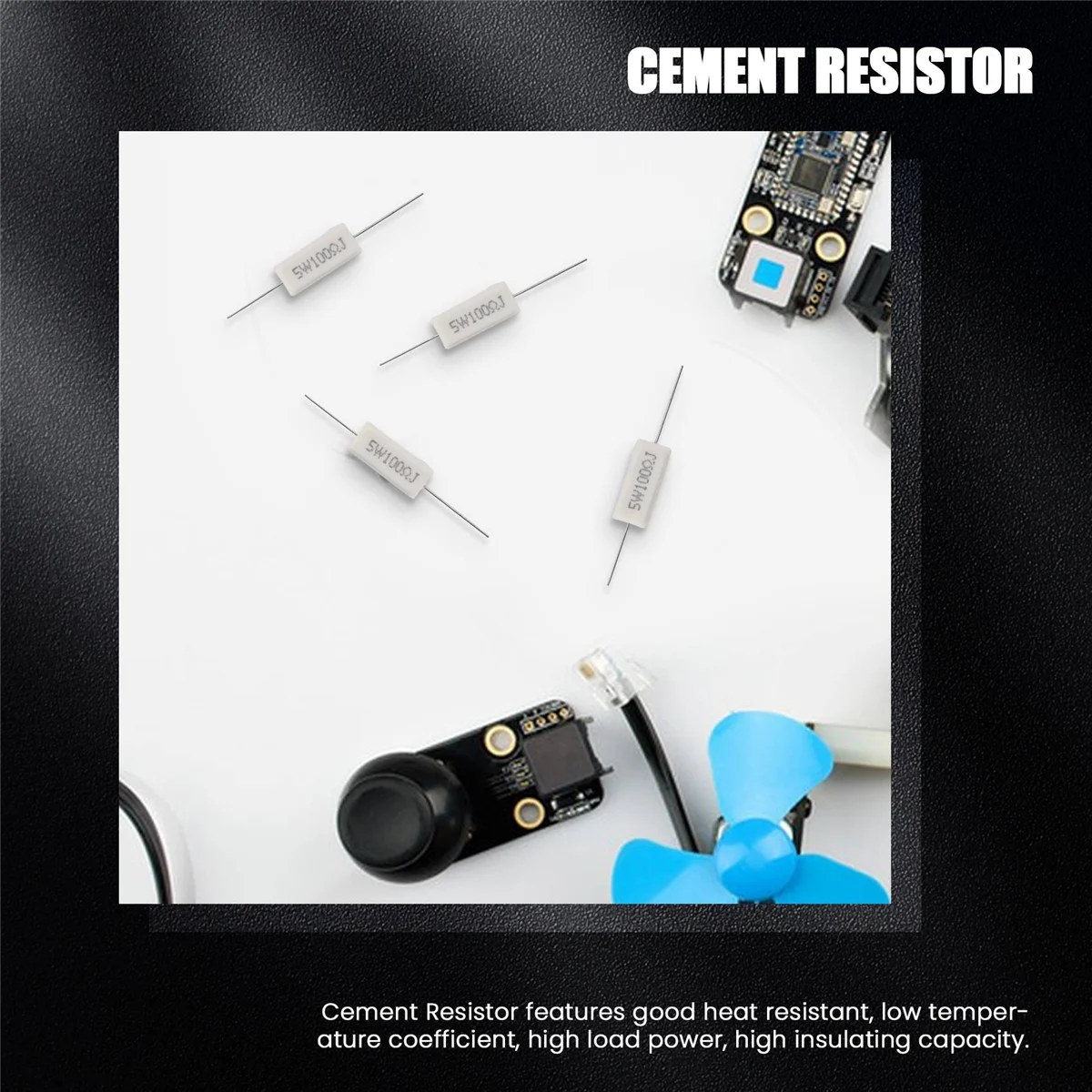 AA26P 10x مقاومات أسمنتية سيراميكية سلكية 100 أوم 5 وات 5%