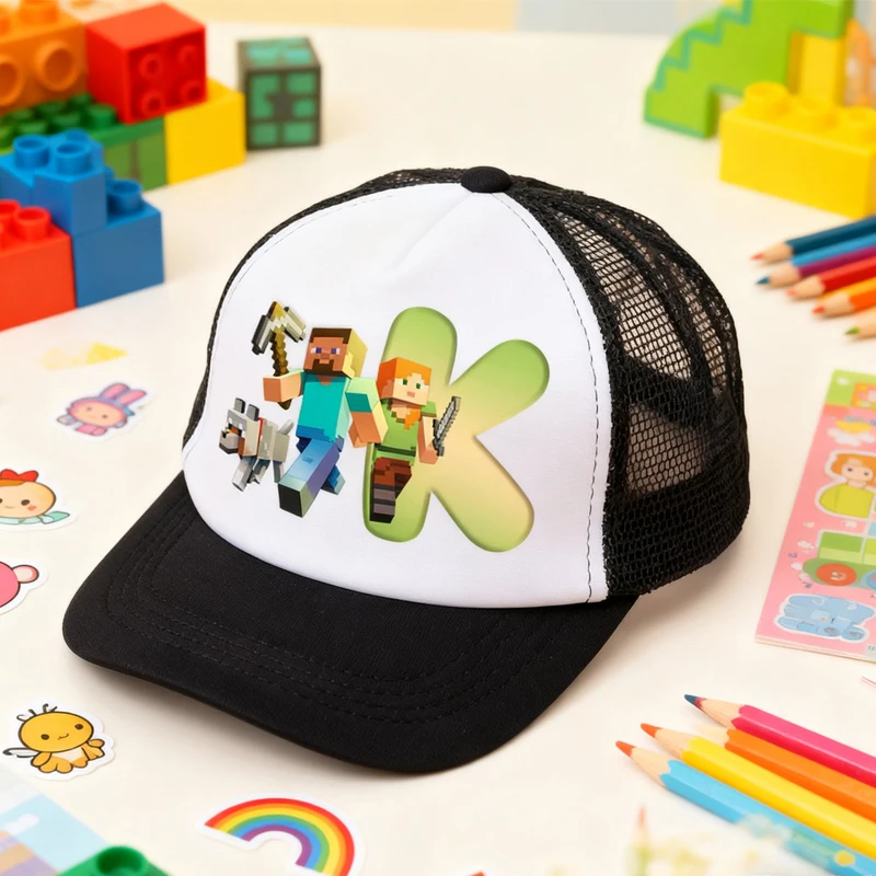 New Game Theme Boys Hats Baseball Cap Male Letters Printed Sunshade Cap Minecrafted Net Hat Fashion Hip Hop Caps Leisure Gifts