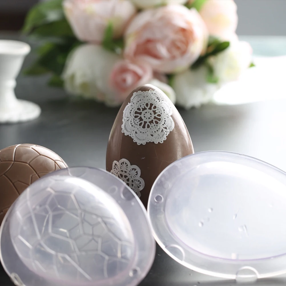 

3D Chocolate Mold Dinosaur Egg Design Plastic Baking Tool Reusable Cake Candy Cupcake Mold Flexible Eco Friendly Easter Gift For