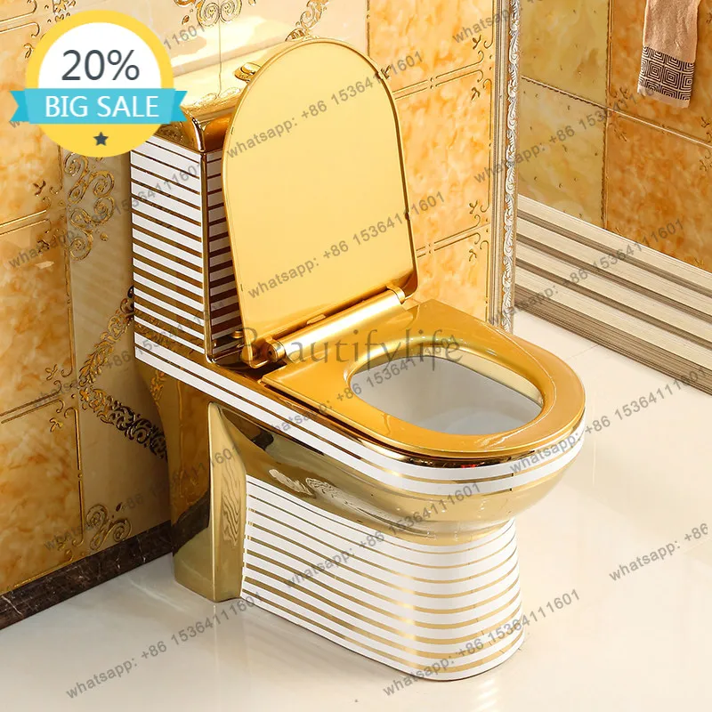 D30 Household Pump Silent Golden Toilet Super Swirl Siphon Ceramic Toilet
