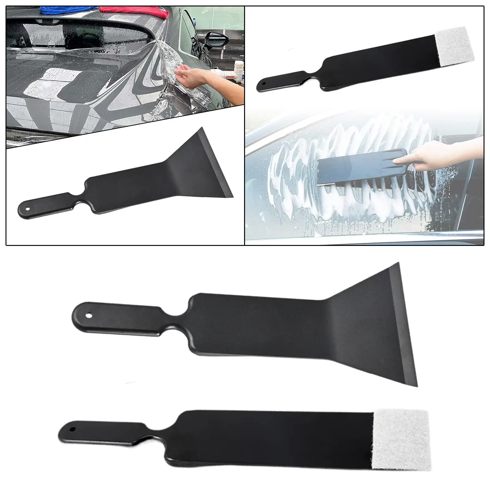 Raclette de décapage de film teinté portable pour vitres, outil de nettoyage de grandes surfaces pour le style automobile