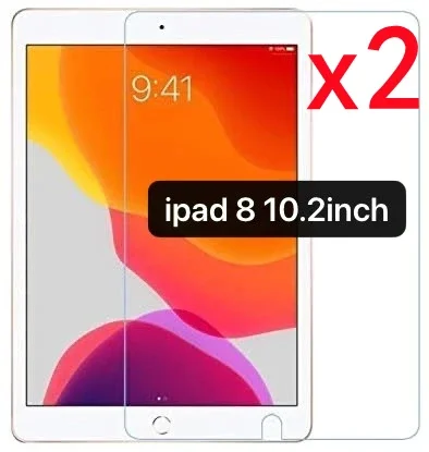 2-piece screen protector for Apple IPad 8/iPad 7 bubble-free scratch resistant tempered glass screen protector