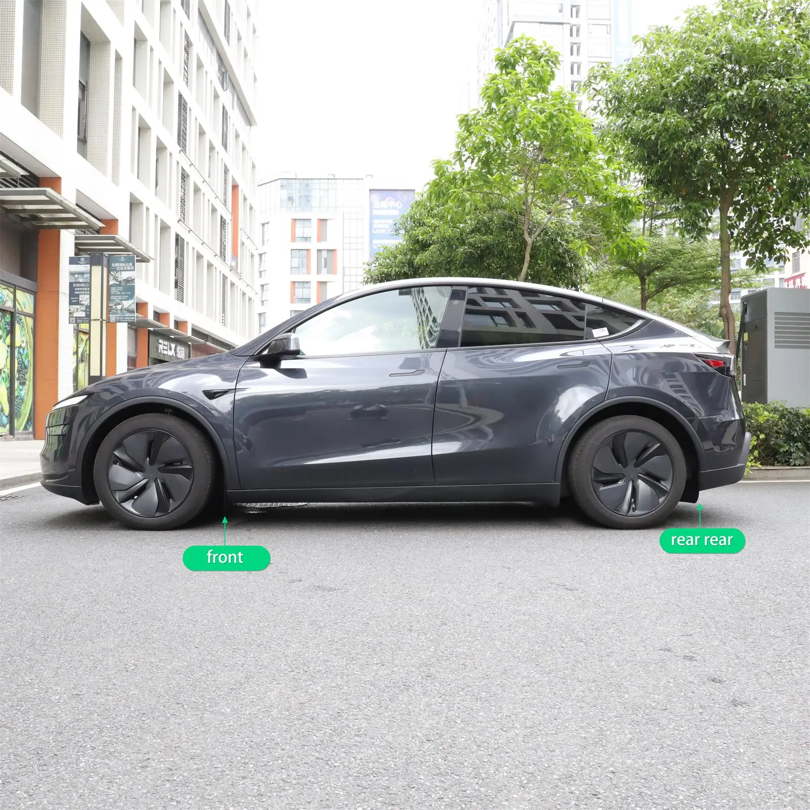 LUCKEASY für Tesla Model Y Launch 2025, Wacholder, Hinterrad, Schmutzfänger, Spritzschutz, Schlamm, Kotflügel-Set, Auto-Modifikationszubehör – Detail 4