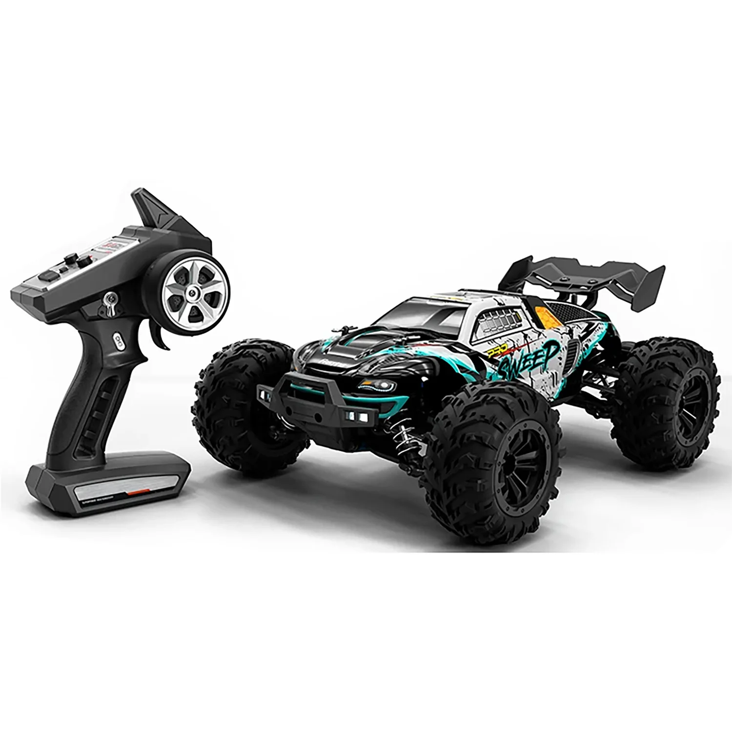 1/16 4x4 controle remoto fora de estrada carro scy 16101pro rc monster truck captador luz led 390 motor escovado modelo de simulação veículo