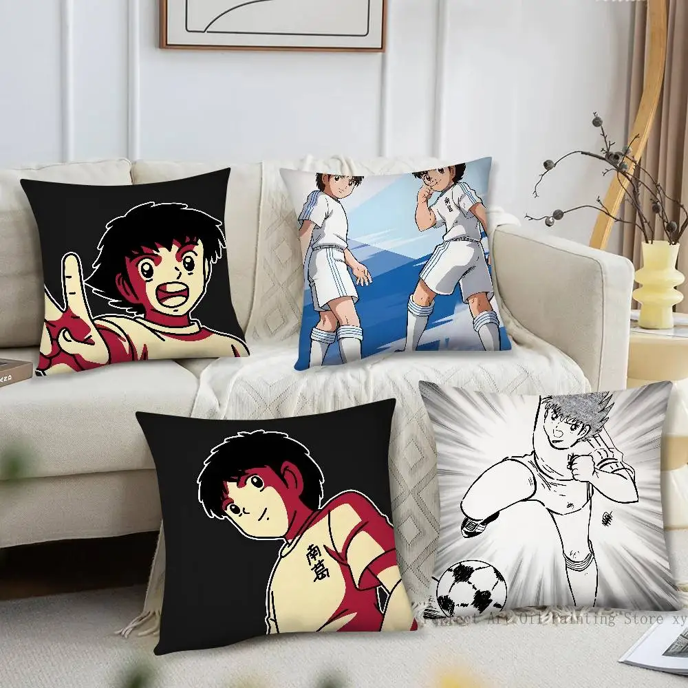 C-Captain Tsubasa Animation Pillow Case Fashion Square Pillowcase Bedroom Sofa Room Ins Decoration Leisure