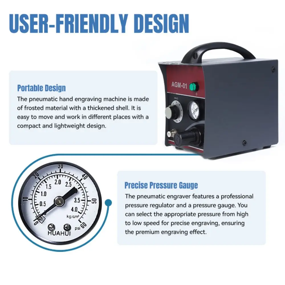 Sistema de Gravura Pneumática para Jóias Artesanato DIY, Fundição Artesanal Fazendo Conjuntos, Ferramentas Graver, Ouro Personalizado, LK-AGM01