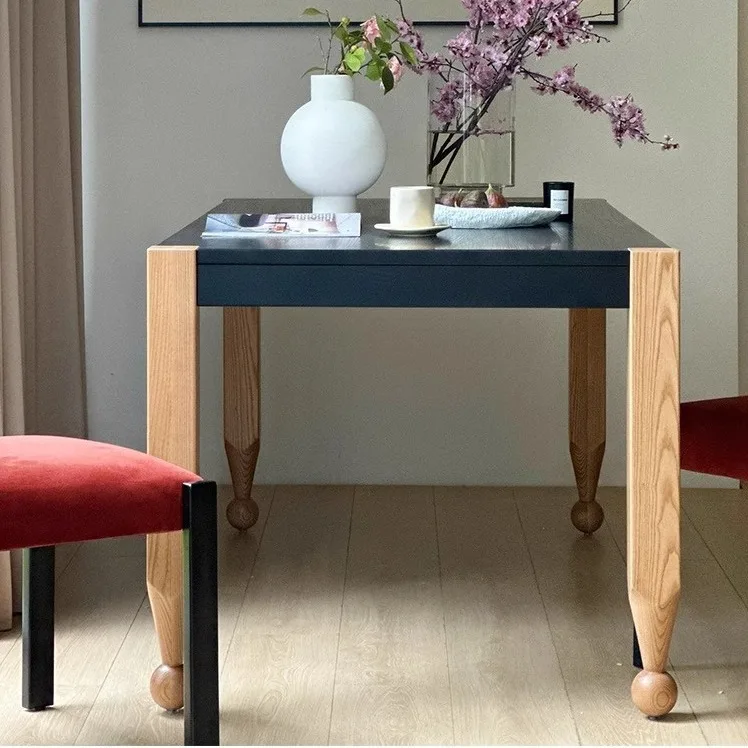 French all solid wood dining table, medieval rectangular dining table