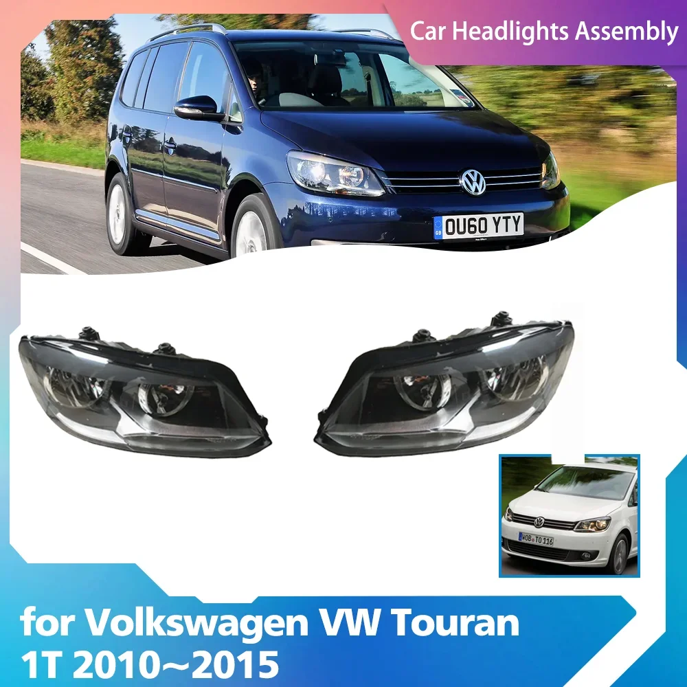 

Car Headlights Assembly for Volkswagen VW Touran 1T 2010~2015 2011 2012 Fog Lights Map Halogen Corner Side Lamps LED Accessories