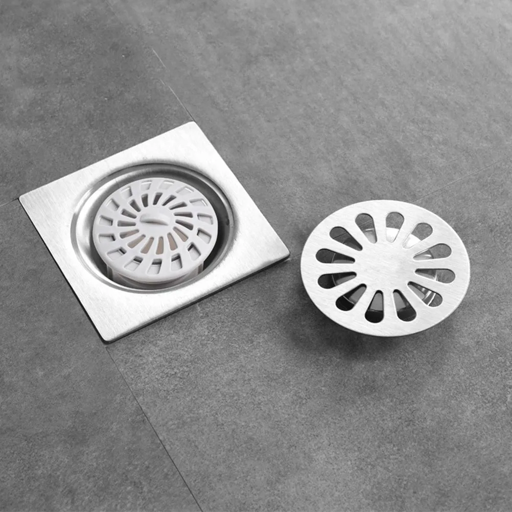

Small Light Grey Floor Drain Durable Anti-Odor Cleaning Floor Drain for Toilet Washing Machine Kitchen Bathroom