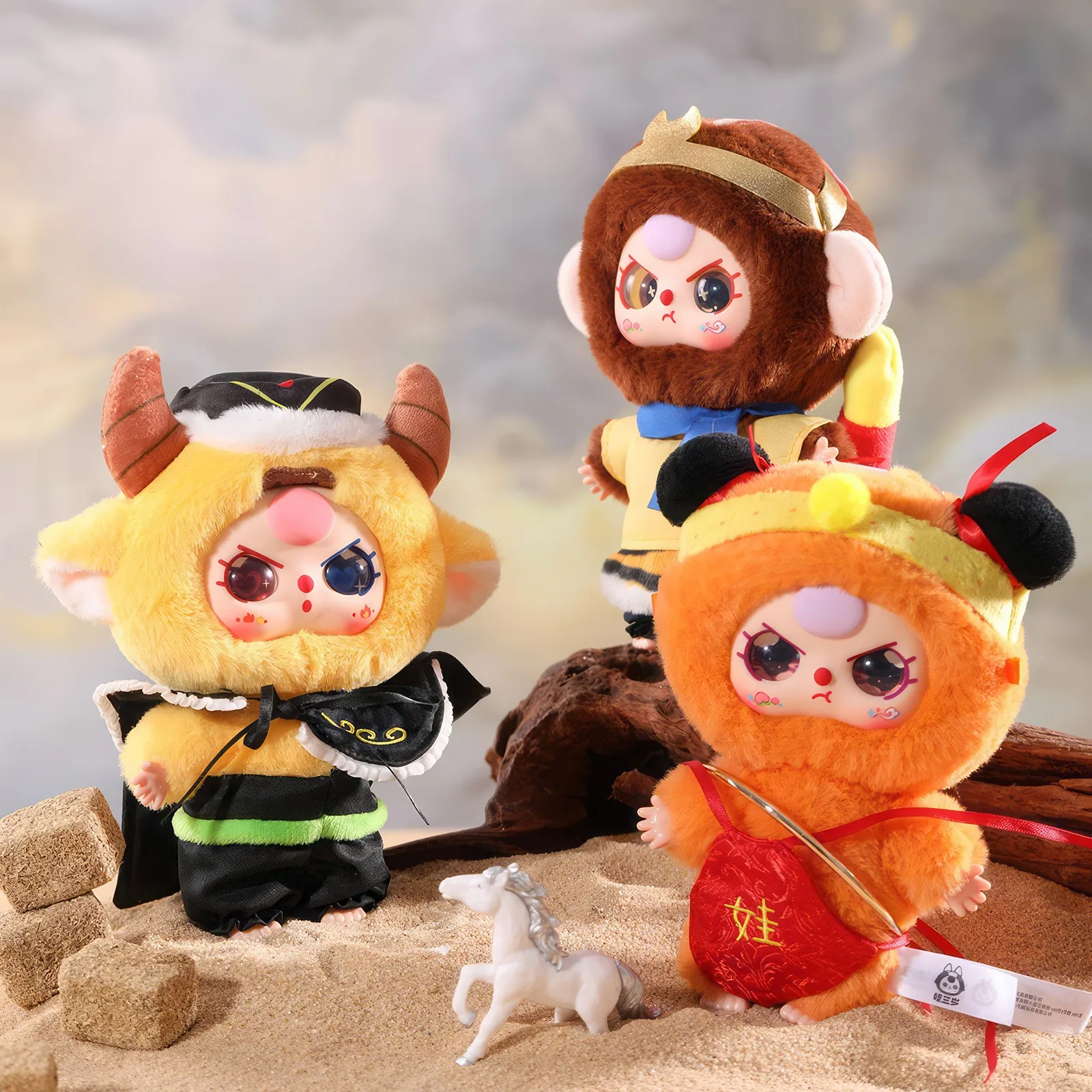 In Stock Authentic Baby Three Havoc In Heaven Series Blind Box Toys Trendy Fashion Cartoon Model Doll Decor Kids New Year Gift