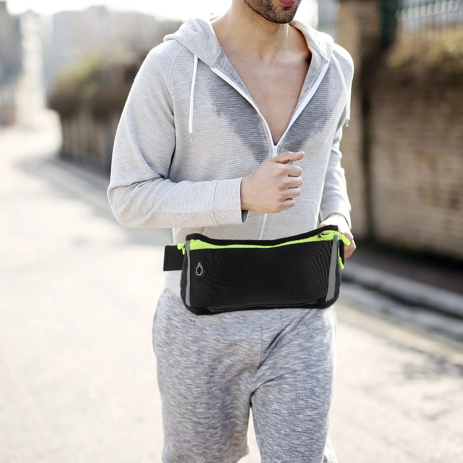 1Pcs Sport Taille Tasche Wasserdicht Einstellbare Taille Pack Reflektierende Streifen Handy Musik Laufen Tasche für Outdoor