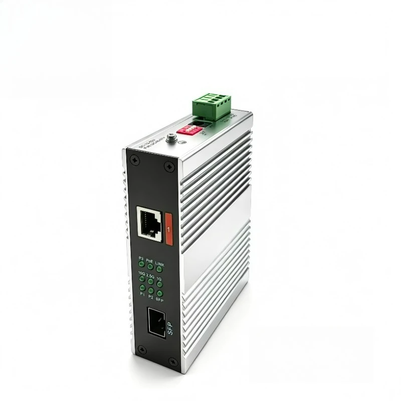 1 Port 10G PoE++90W Industrial Switch, 1 Port 10G SFP IEEE802.3af/at/bt Standard Maximum Power 90W 6KV DC48-57V Unmanaged