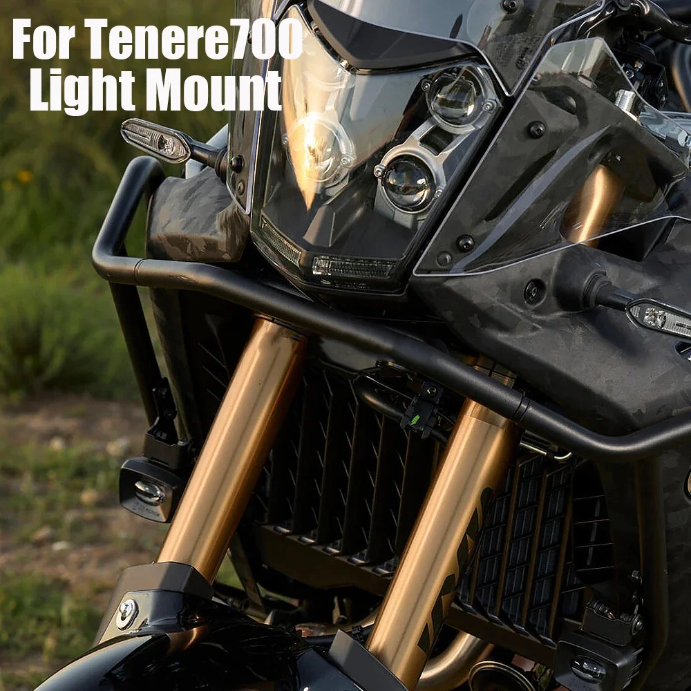 

Tenere700 Accessories LED Light Mount Bracket Bar Fog Lamp Holder Front Crash Bar Guard For Yamaha TENERE 700 2022-2023