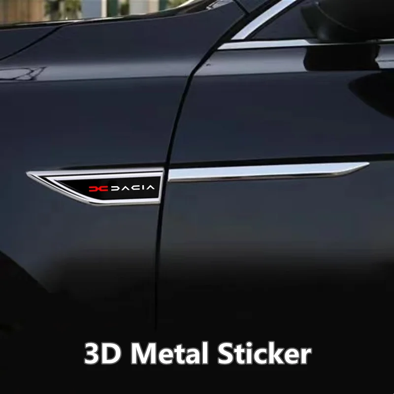 25X3CM Auto Door Fender Side Blade Badge Car Body Sticker for Dacia Spring Lodgy Dokker Duster Logan Sandero Stepway