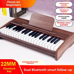 Children Bluetooth wooden piano beginners electronic piano toys year-old boys and girls gift upgrade version of professional per