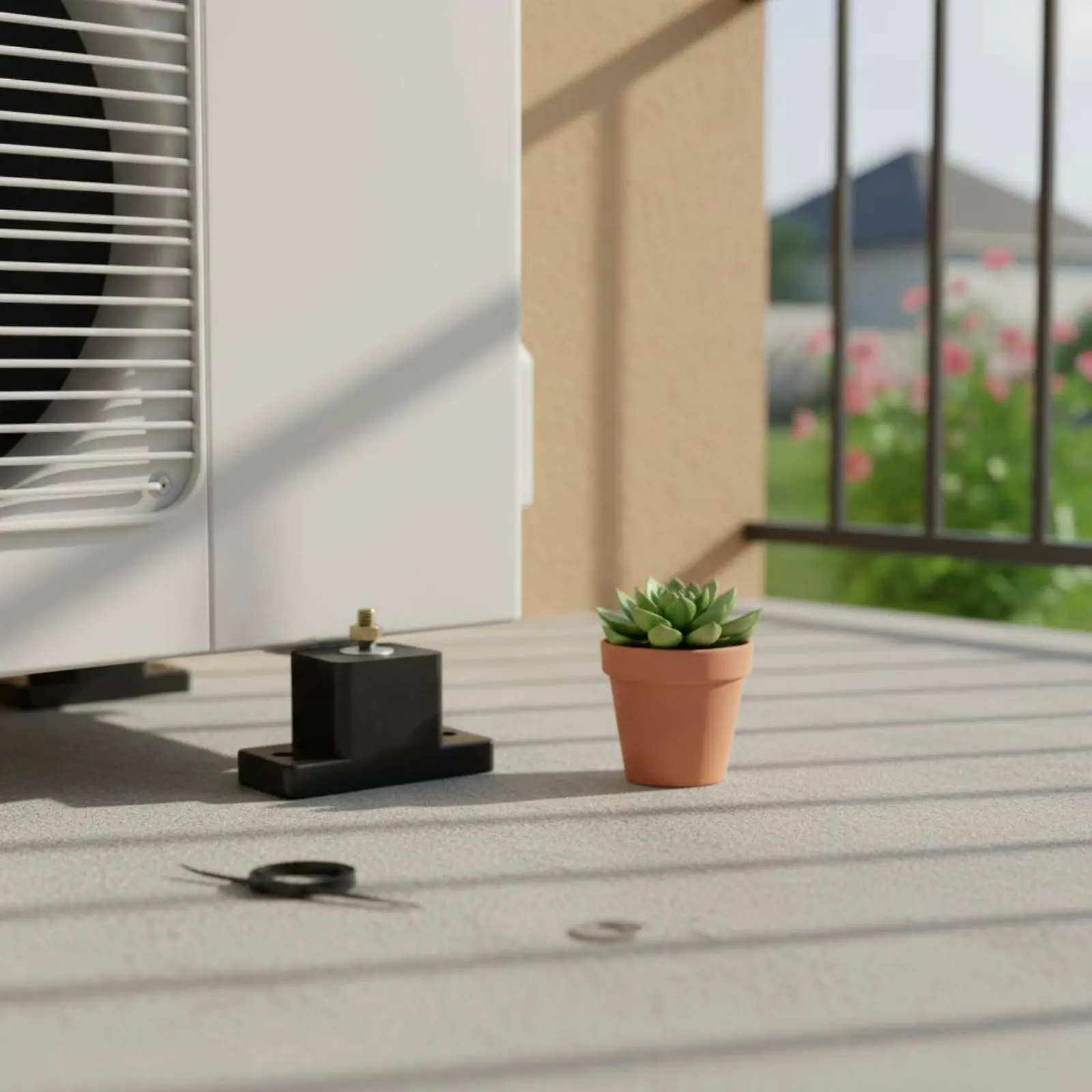 

4 Pieces Air Cooling Anti-Oscillation Pad Long-Lasting Air Cooling Outdoor Unit Rubber Feet Anti-Oscillation Rubber Pad Non Slip