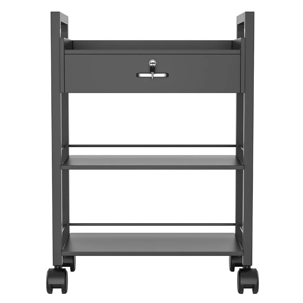 

Salon Beauty Cabinet Cart Trolley 2-Layer Rolling Storage Drawer Organizer Wheels Lockable Tool Salon Station Barber Stylist