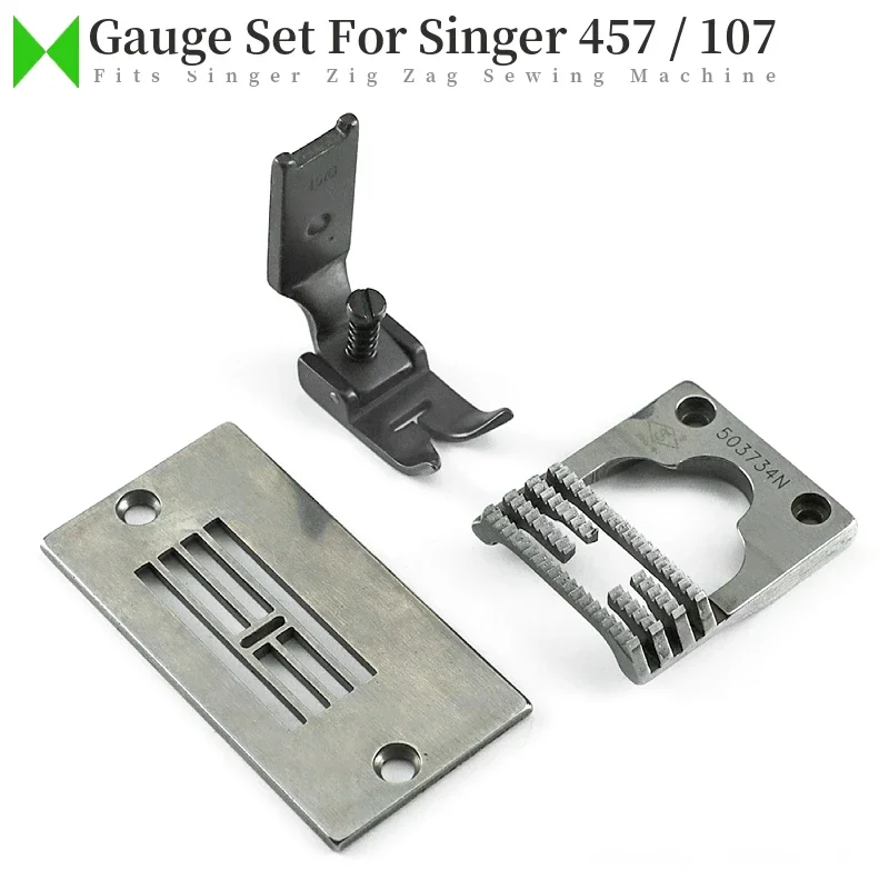 Juego de agujas regulares 503733N + 503734N + 210569 para máquinas de coser en zigzag Singer 457G, 457W, 107G, 107W, JUKI LZ-2280N, LZ-2284N