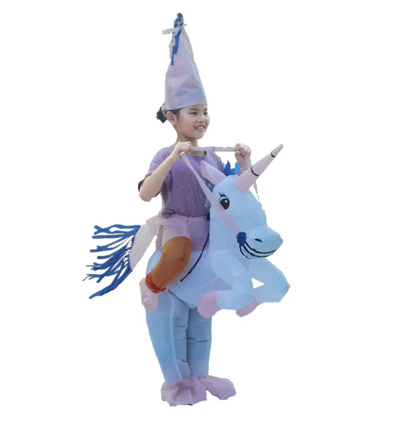 

Children's Day Gift Unicorn Inflatable Suit Cute Riding Animals Cartoon Doll Costume Festival Party Cosplay Performance Clothing