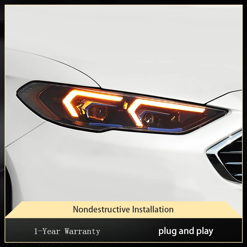 

Headlight Styling FOR Ford Mondeo 2017-2021 Front Projector Lens DRL Modified Head Lamp LED Bulb Car Stuff Auto Mobile Accessory