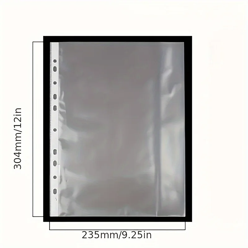 100 Uds. Protectores de hojas "8.5x11" protectores de páginas transparentes para carpeta de 3 anillas fundas de plástico Protector de papel de carga superior tamaño de letra