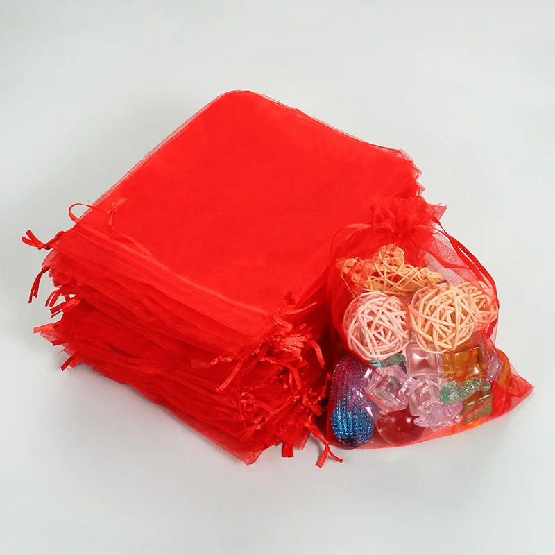 7x9 50 Stück Elegante Transparente Organza-Geschenktüten mit Kordelzug für Kosmetik, Parfüm, Bastelarbeiten und Kleine Geschenkverpackungen – Detail 14