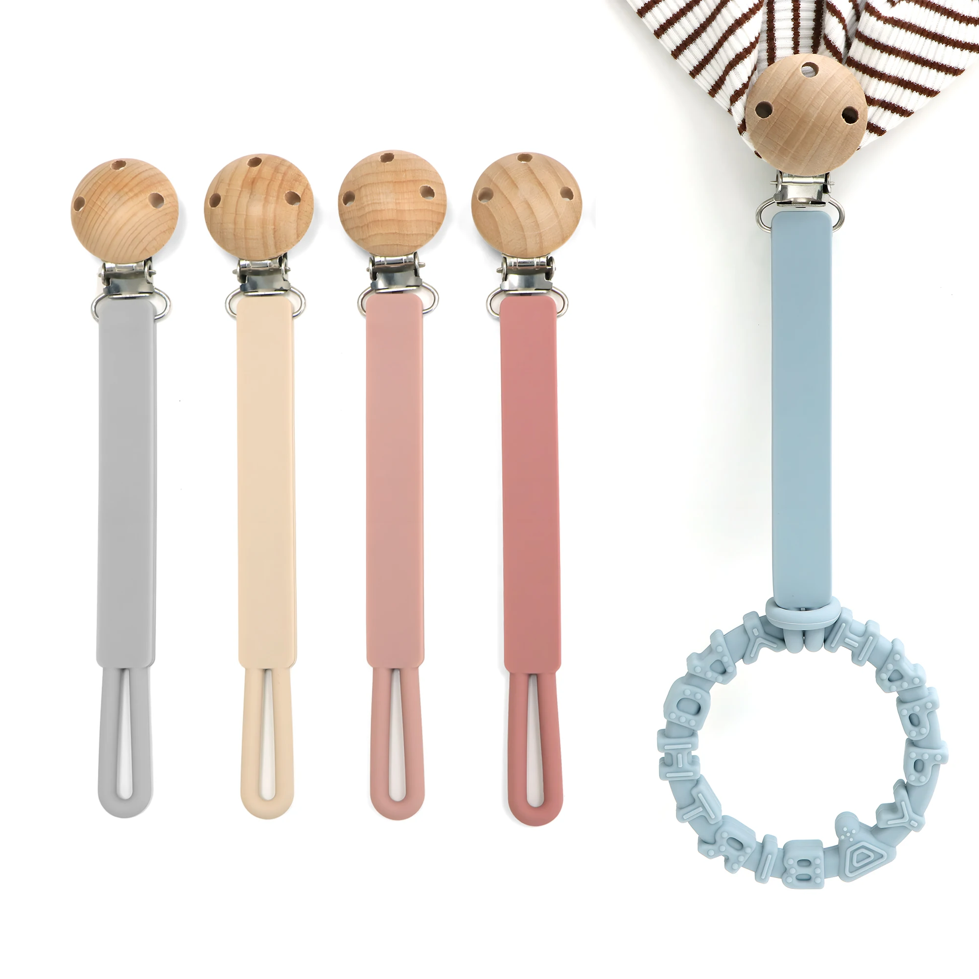 Simple Newborn Essential Newborn Pacifier Clip for Baby Teether and Pacifier, Christmas Gift, Toddler Gift