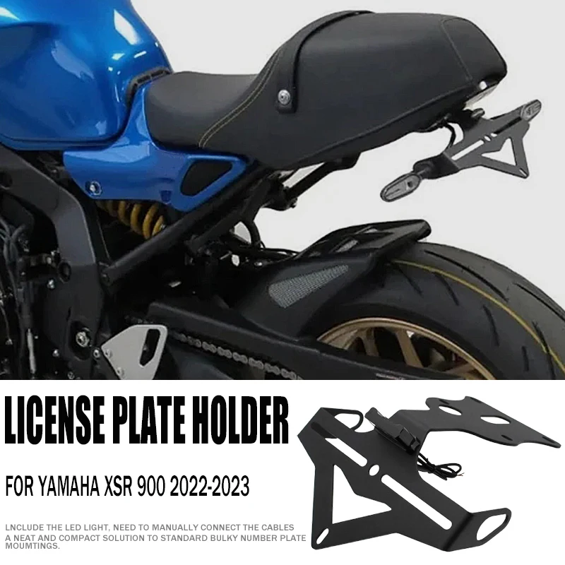 

Для Yamaha XSR900 XSR 900 2022 2023, новый кронштейн для заднего номерного знака мотоцикла с легким хвостом, комплект для устранения крыльев