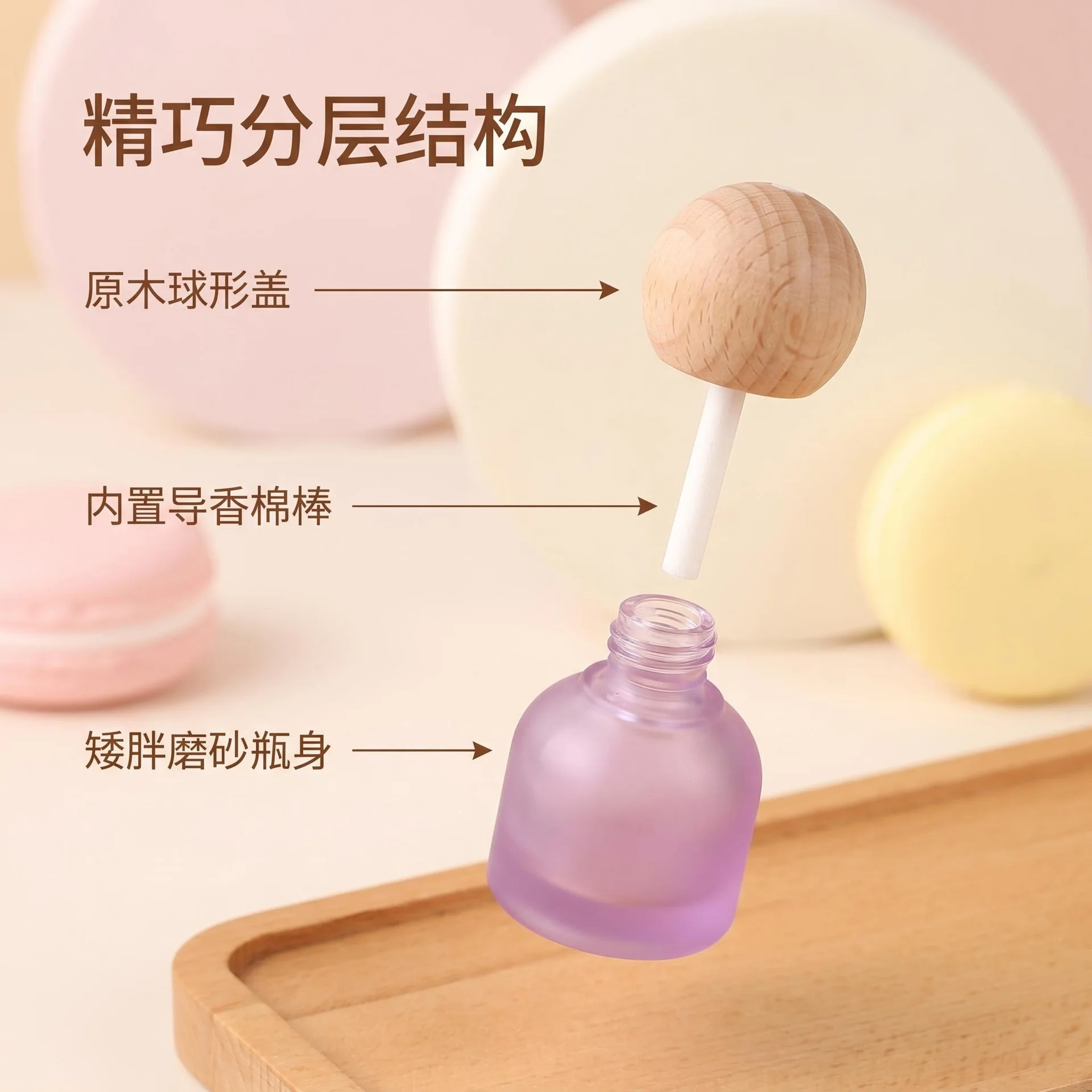 Empty Glass Aroma Diffuser Bottle Refillable Perfume Essential Oil Bottle With Diffuser Sticks Indoor Fragrance Desktop Ornament