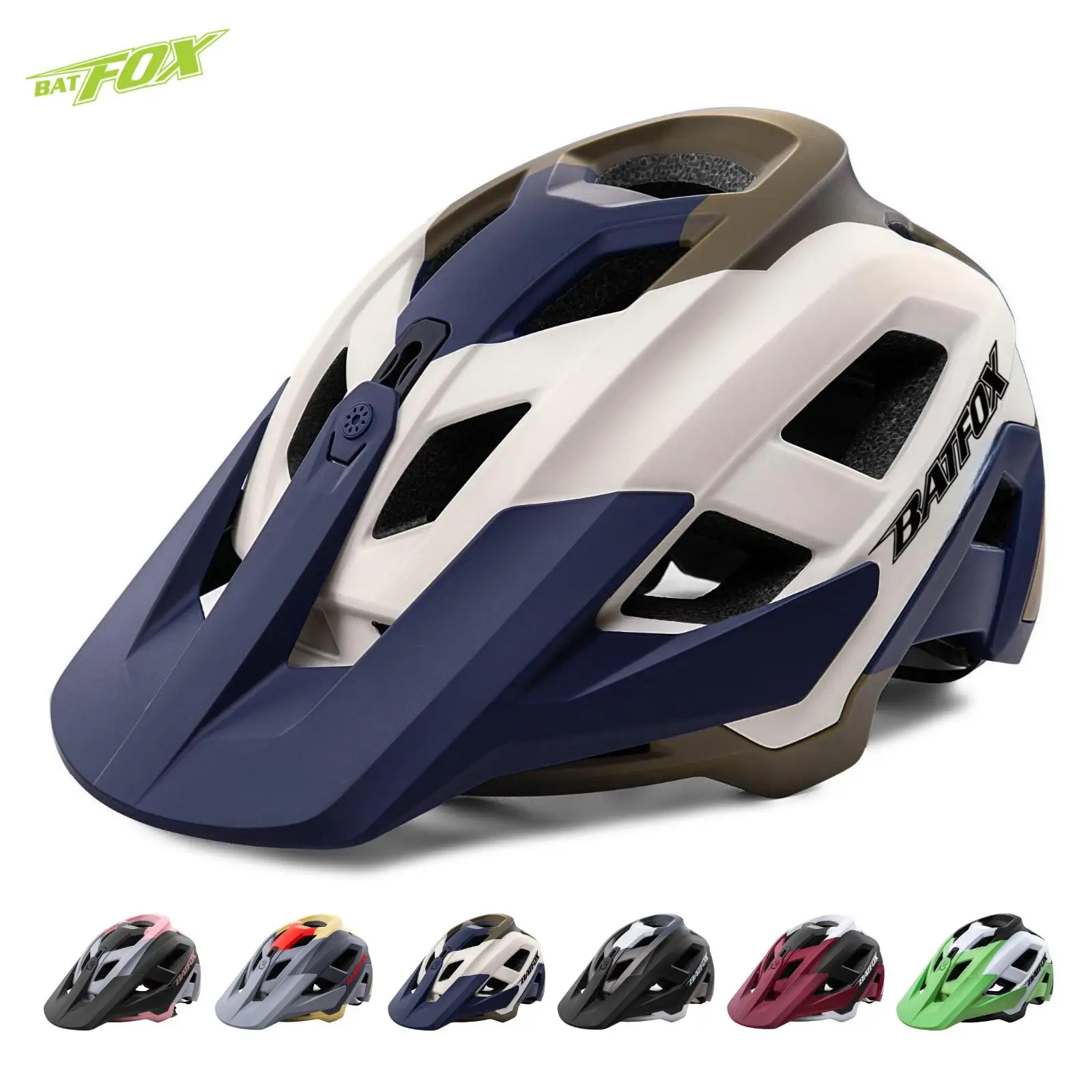 

BATFOX Bike Helmet Adjustable brim Breathable Lightweight Comfort lining Cycling Riding Safety Cap Men Women Mtb bicycle helmets