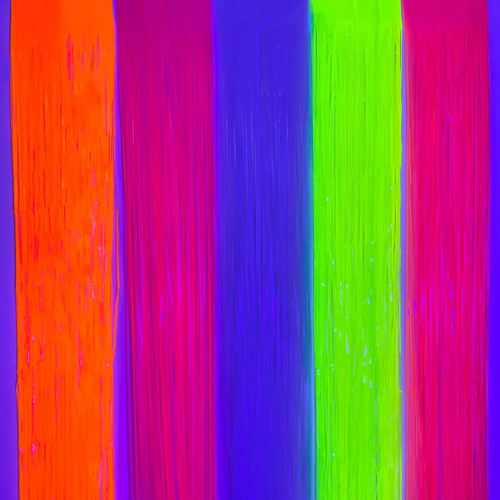 

Glow in The Dark Neon Party Decor Fluorescent Macaron Fringe Curtains Photo Booth Prop Backdrop Streamer Birthday Party Supplies