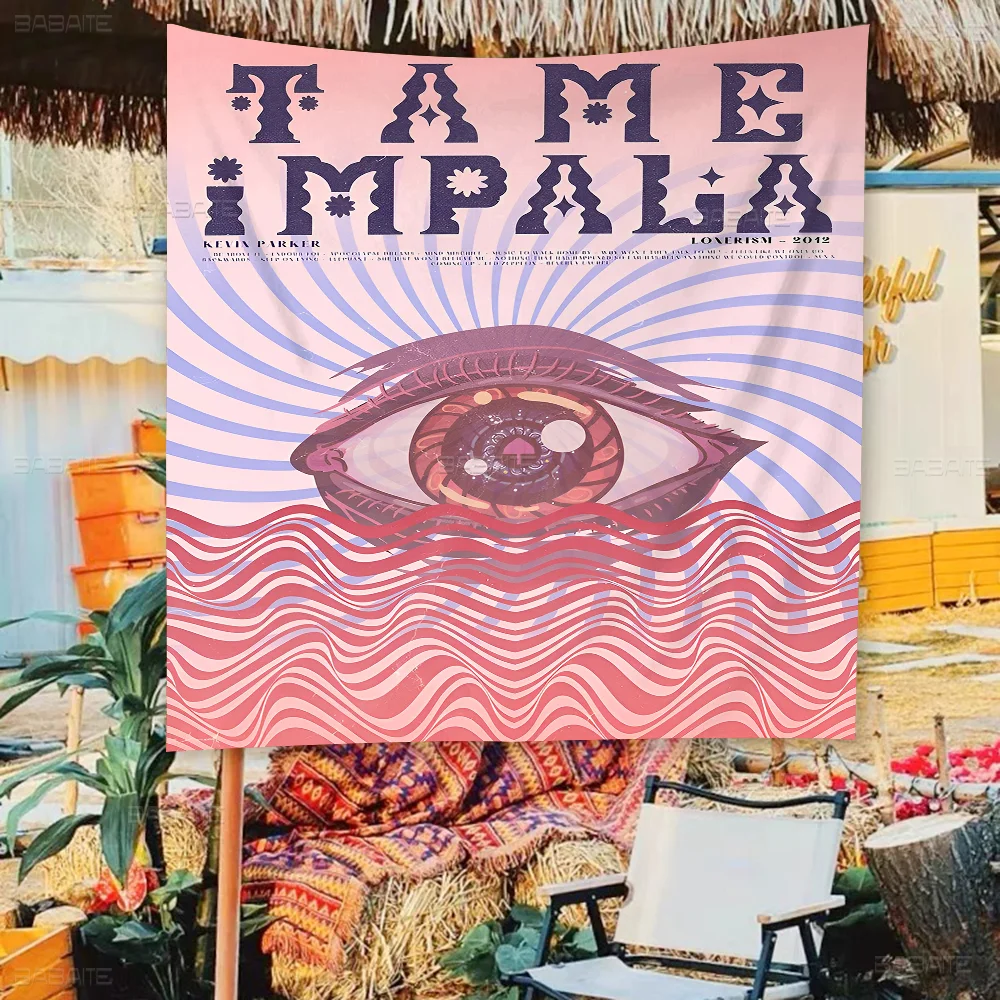 

Tame Impala Psychedelic Cartoon Flag Art Science Fiction Room Home Decor Wall Hanging Home Decor Banner