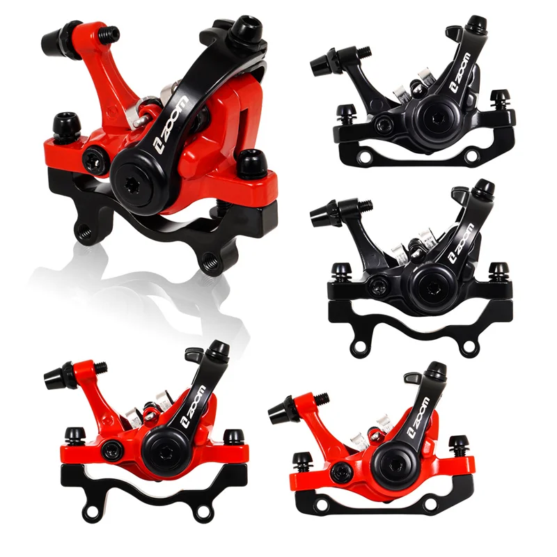 ZOOM Double Disc Brake Caliper Mountain Bikes Scooters Bicycle Mechanical Disc Brake Calipers Front & Rear