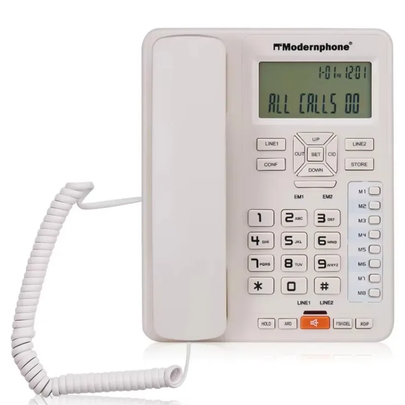 

2025 hot sale Two line phone Analog Caller ID Telephone Corded Business Phone Home office telephone set Hotel telephone set
