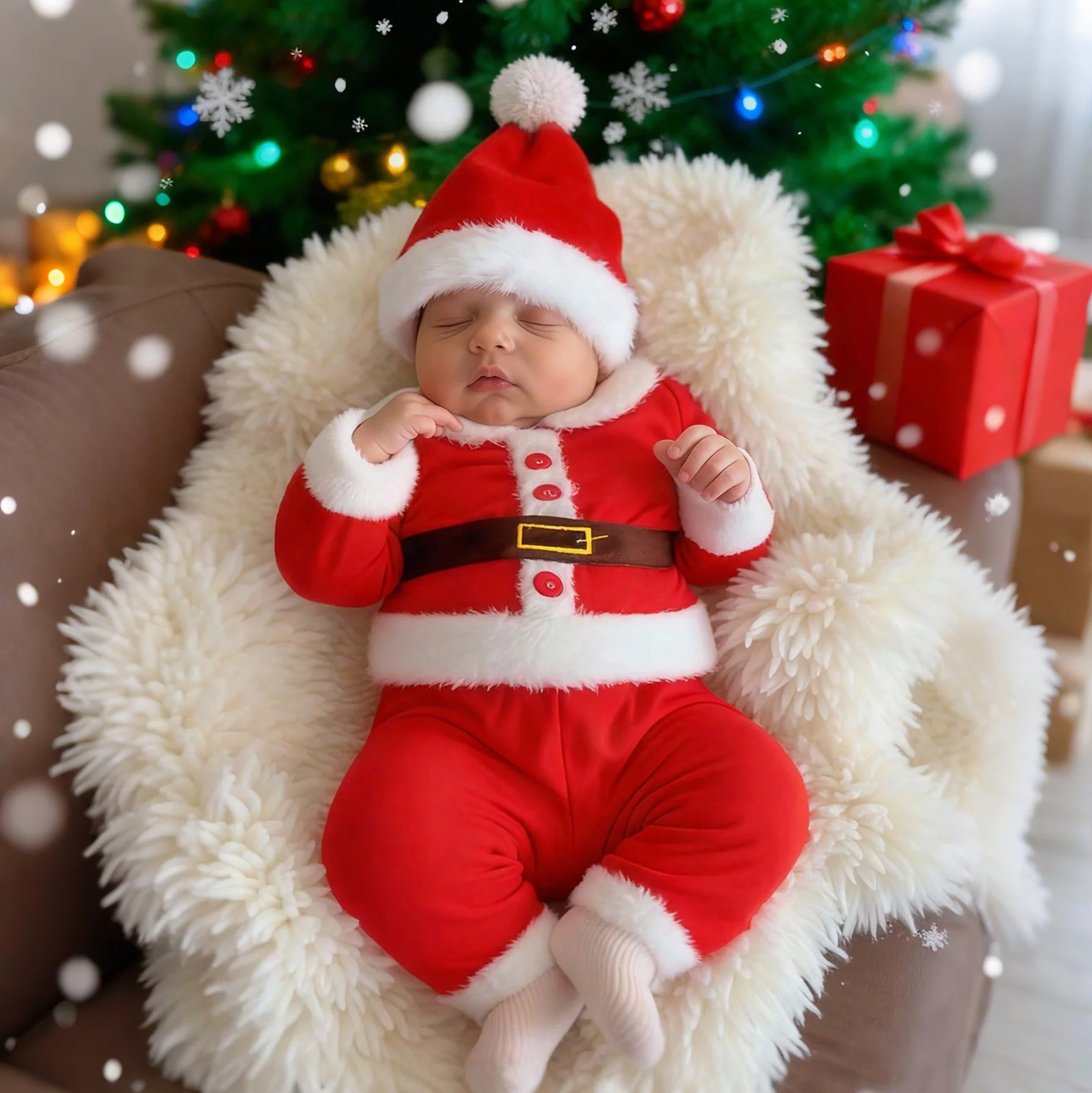 Ylsteed Newborn Christmas Outfit For Photo Shooting Studio Photoshoot Props Baby Photography Clothes-HD