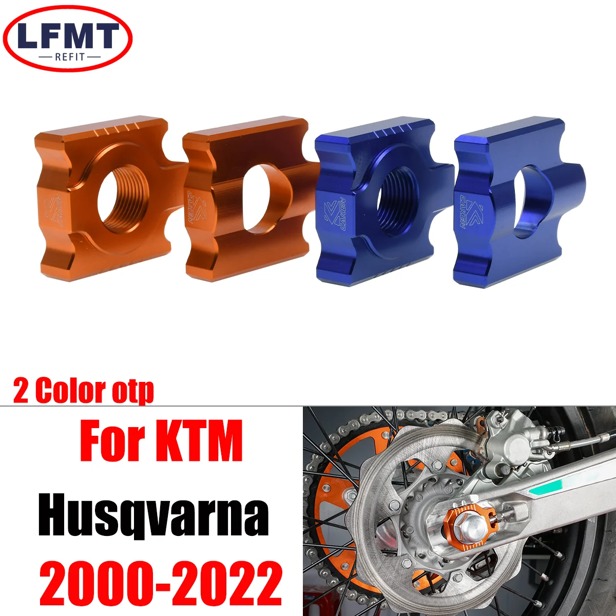 

Motorcycle 20mm CNC Rear Chain Adjuster Axle Blocks For Husqvarna TC TE FE FC125 250 350 450 KTM EXC EXCF XC XCF XCW XCWF SX SXF